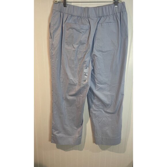 On 34th Light Blue Womens Elastic Waist Pants With Pockets Size 1X Cotton - Picture 3 of 15
